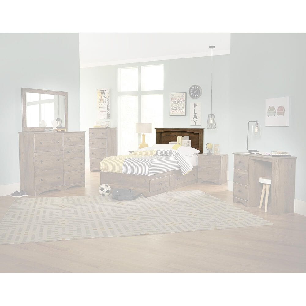 Lemoore Essential Twin Bookcase Headboard in Aspen Oak, , large