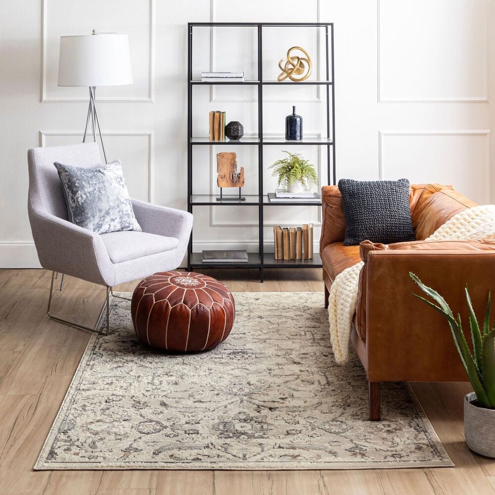 Karastan Cleo Holloway 5&#39;3&quot; x 8&#39; Grey Area Rug, , large