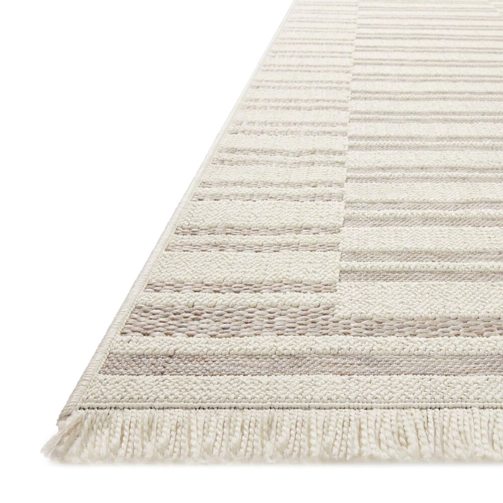Amber Lewis x Loloi Malibu MAB-03 8&#39;10&quot; x 12&#39;2&quot; Ivory and Dove Indoor/Outdoor Area Rug, , large
