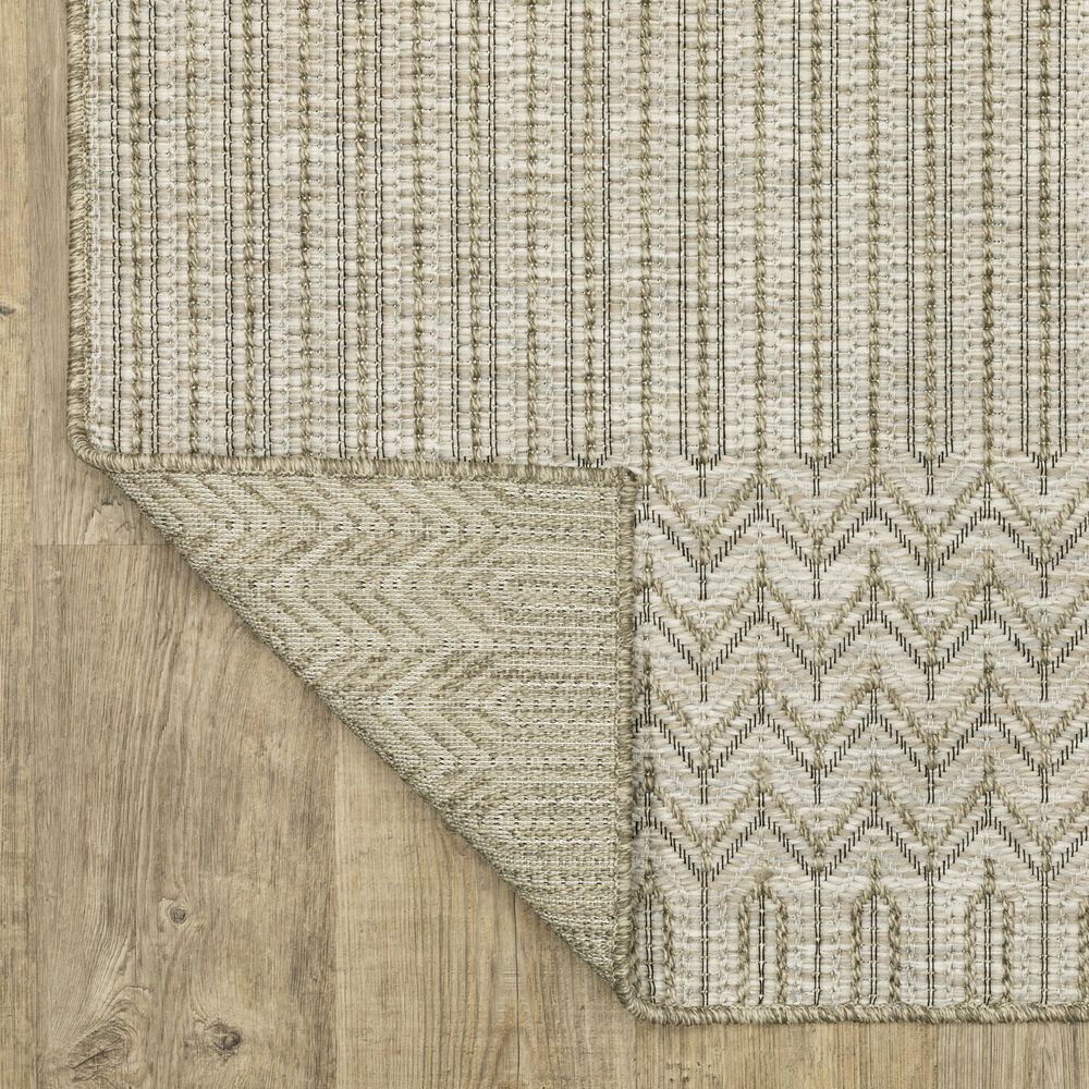 Oriental Weavers Tortuga TR09A 1&#39;10&quot; x 7&#39;6&quot; Beige and Black Runner, , large