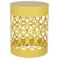 Hearth and Haven Outdoor Side Table with Overlapping Circle Design in Yellow, , large