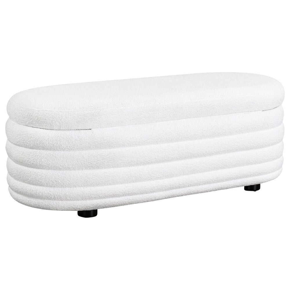 Lifestyle Solutions Lancaster Storage Ottoman in White, , large