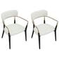 LumiSource Savannah Arm Chair with Cream Cushion in Black and Gold (Set of 2), , large