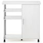 HOMLUX Helena 4-Tier Utility Kitchen Island and Storage Cart in White Oak and Chrome, , large
