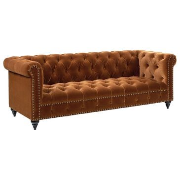 Jennifer Taylor Home Alto Stationary Sofa in Burnt Orange Velvet, , large