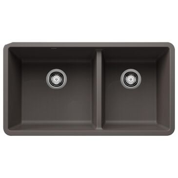 Blanco Precis 1-3/4 Double Bowl Kitchen Sink in Volcano Gray, , large