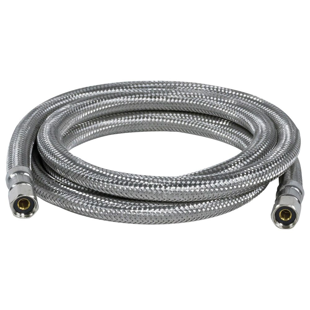 Petra Industries Inc 6&#39; Braided Ice Maker Connector and Cleaner in Stainless Steel, , large