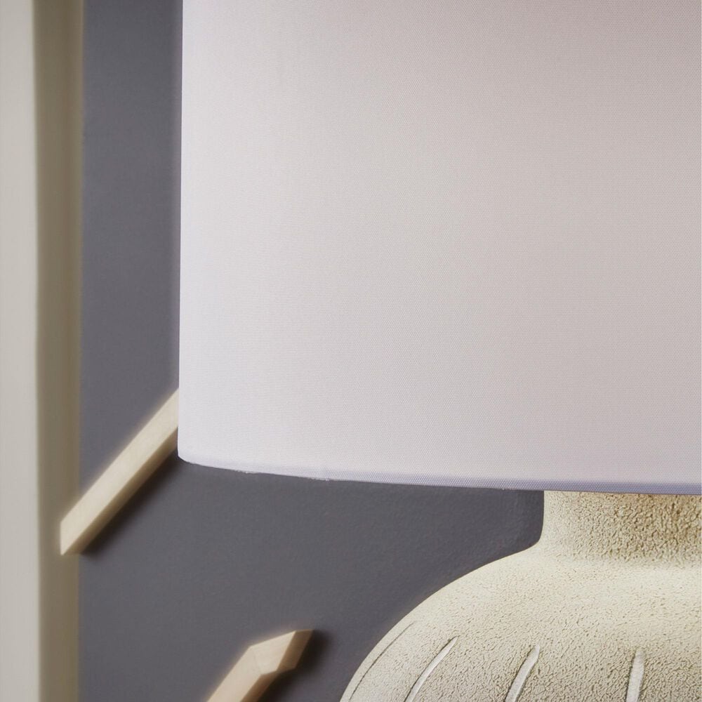 Ashley Calbert Poly Table Lamp in Warm Gray and Antiqued White, , large