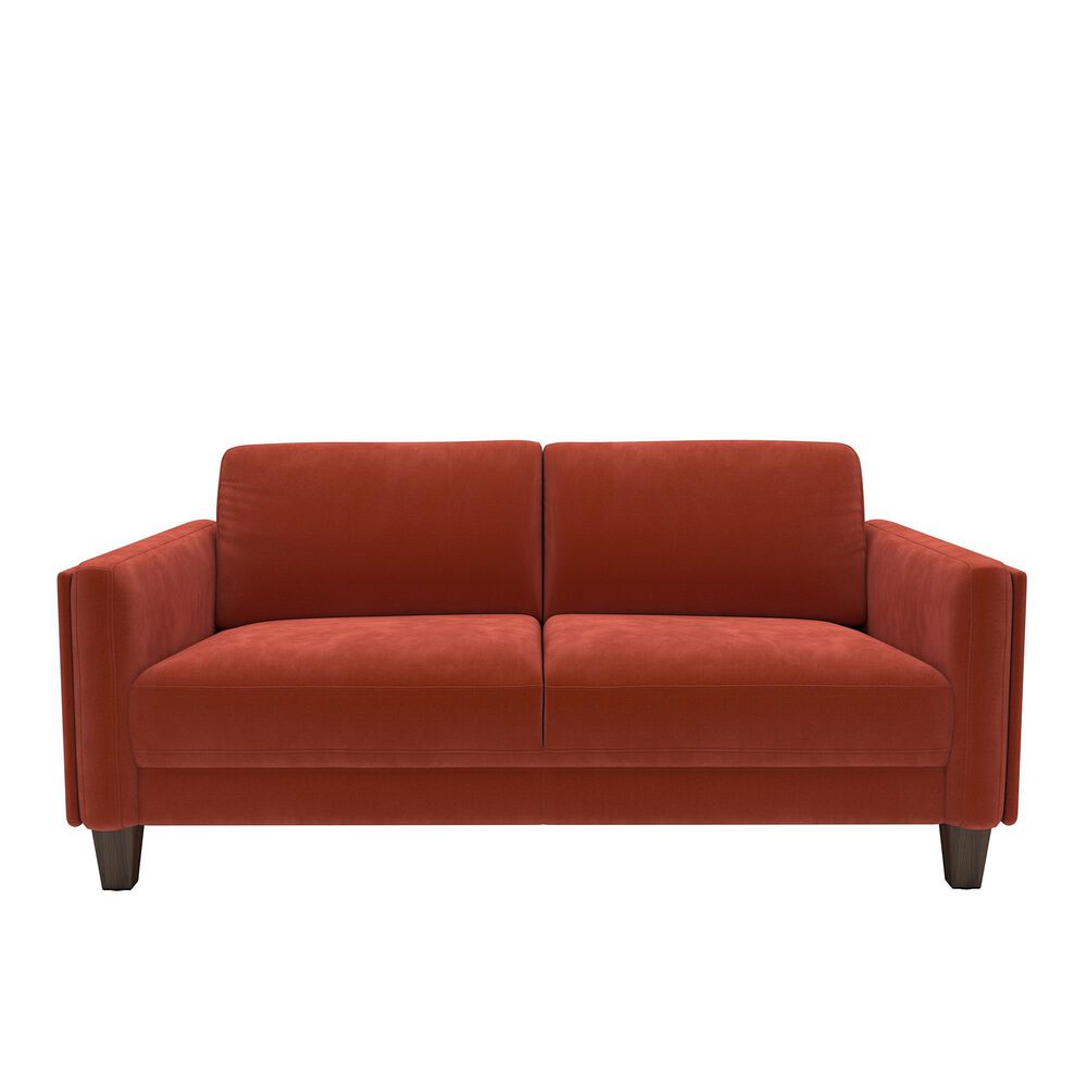 37B Loveseat in Burnt Orange Velvet, , large