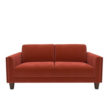 37B Loveseat in Burnt Orange Velvet, , large