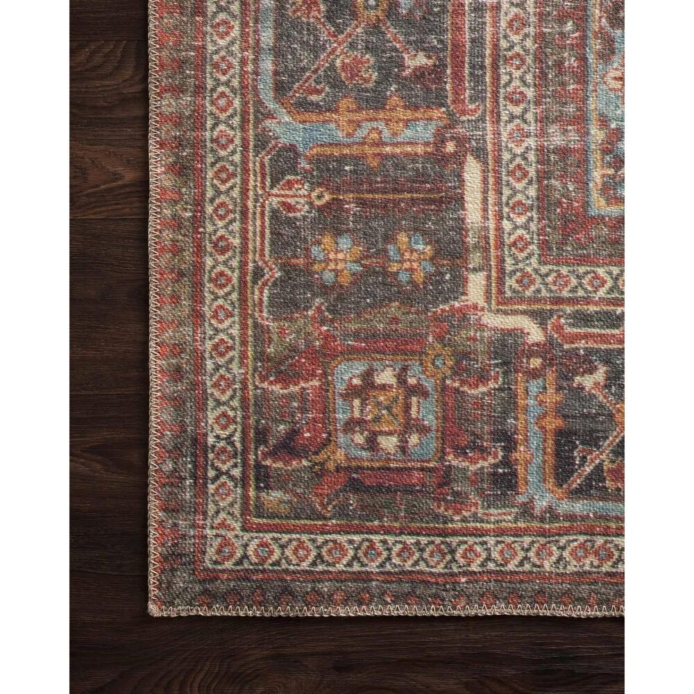 Loloi Loren LQ-13 2&#39;3&quot; x 3&#39;9&quot; Brick and Midnight Scatter Rug, , large