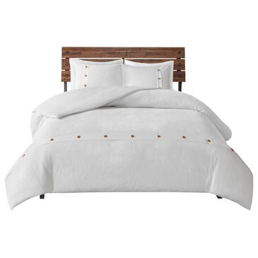 Hampton Park Finley 3-Piece Full/Queen Duvet Cover Set in White, , large