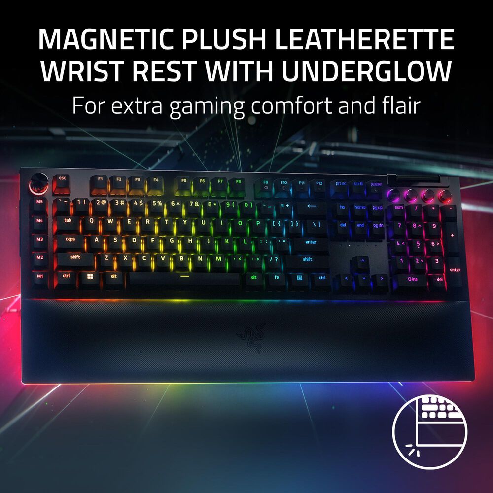 Razer BlackWidow V4 Pro Green Switch Keyboard in Black, , large