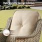 HOMLUX 5-Piece Outdoor Conversation Set with Solar Lighting Table in Beige, , large