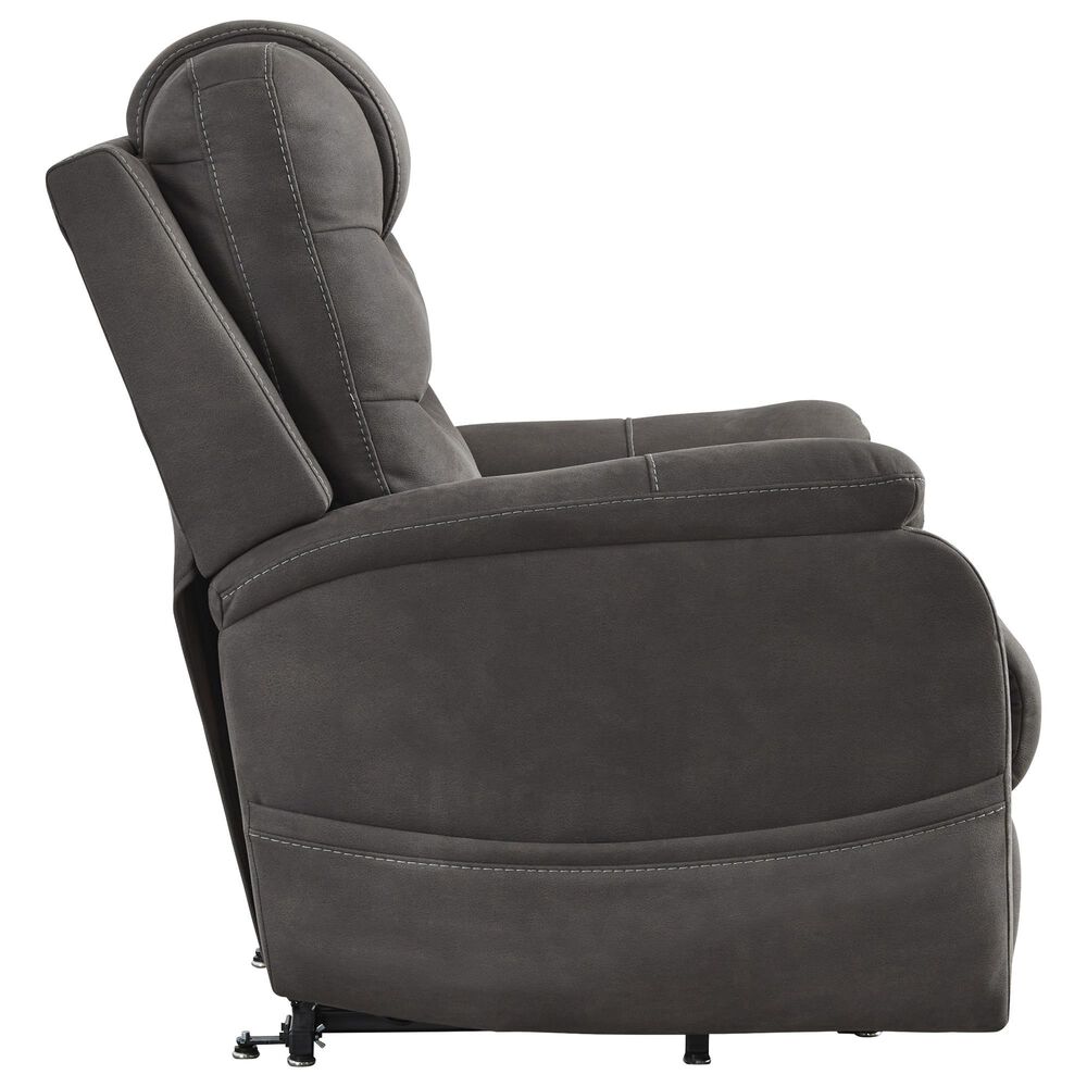 Ashley Snowfield Power Lift Recliner in Gunmetal, , large