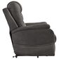 Ashley Snowfield Power Lift Recliner in Gunmetal, , large