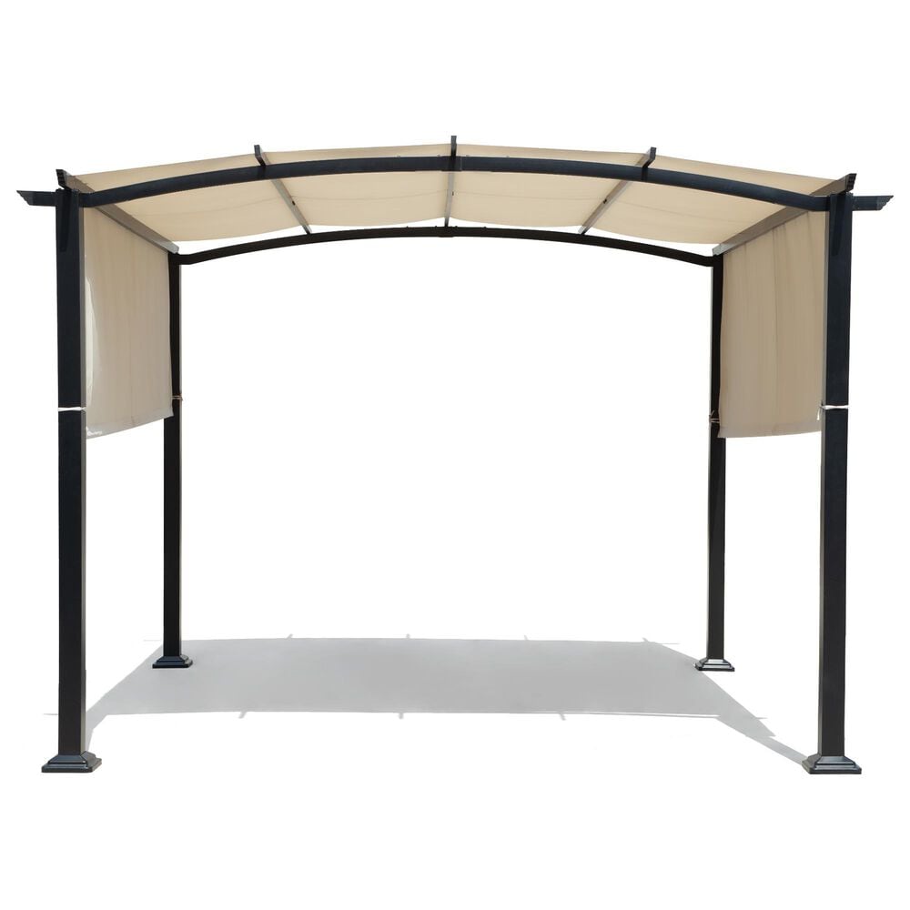 Sunwell Garden 10" x 10" Outdoor Flat/Arched Top Pergola in Beige, , large