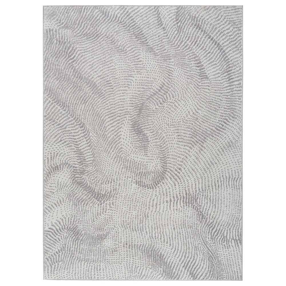 Nourison Central Park West CEP01 Grey 6" x 9" Area Rug, , large