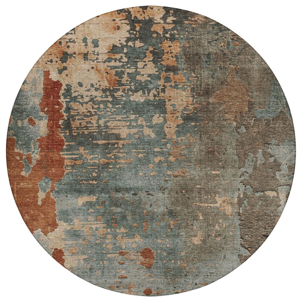 Dalyn Rug Company Kochi KC11 Teal 8" Round Area Rug, , large