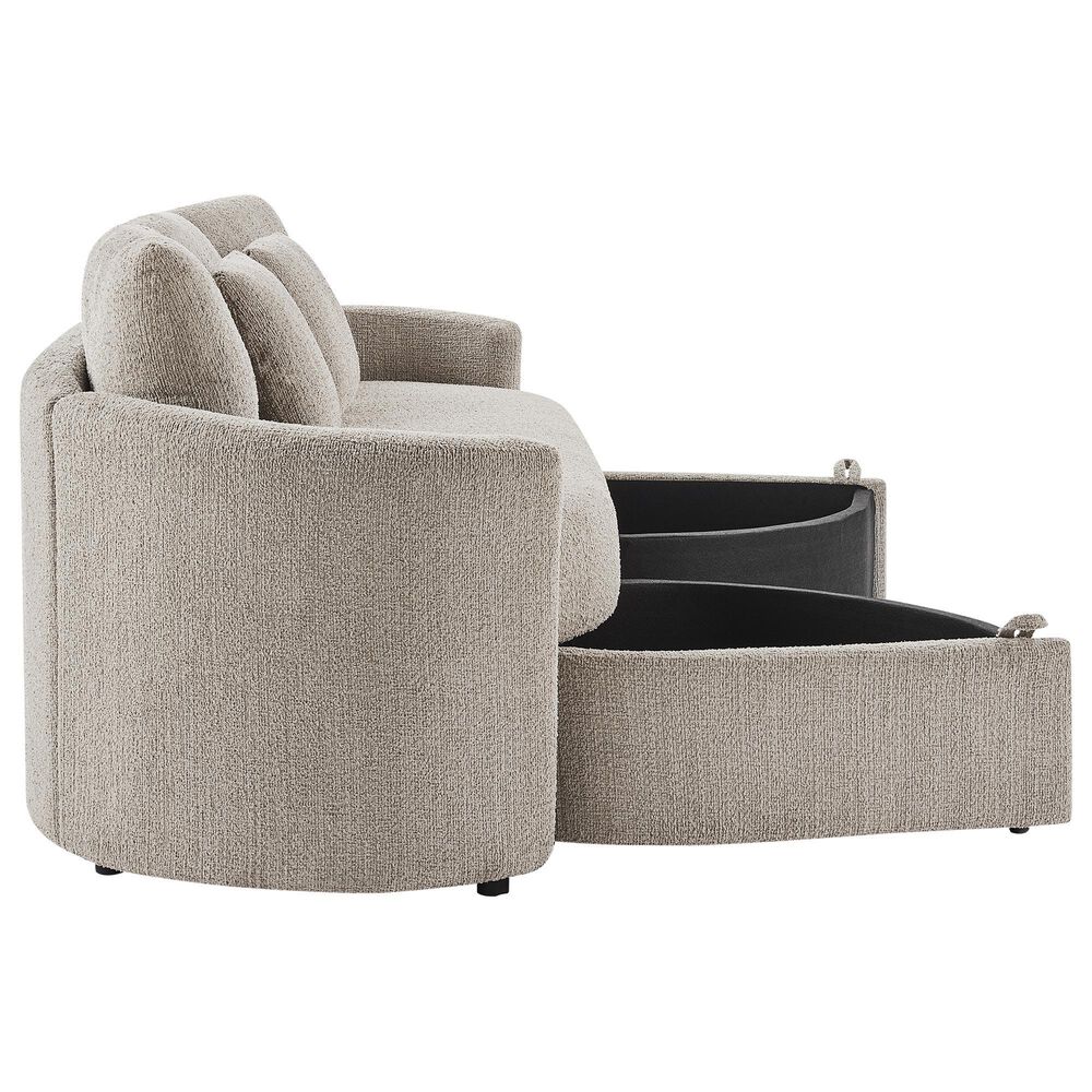 Lifestyle Solutions Beckett Stationary Storage Sofa in Taupe, , large