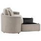 Lifestyle Solutions Beckett Stationary Storage Sofa in Taupe, , large