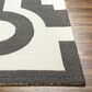 Surya Brook 2" x 3" White and Charcoal Area Rug, , large