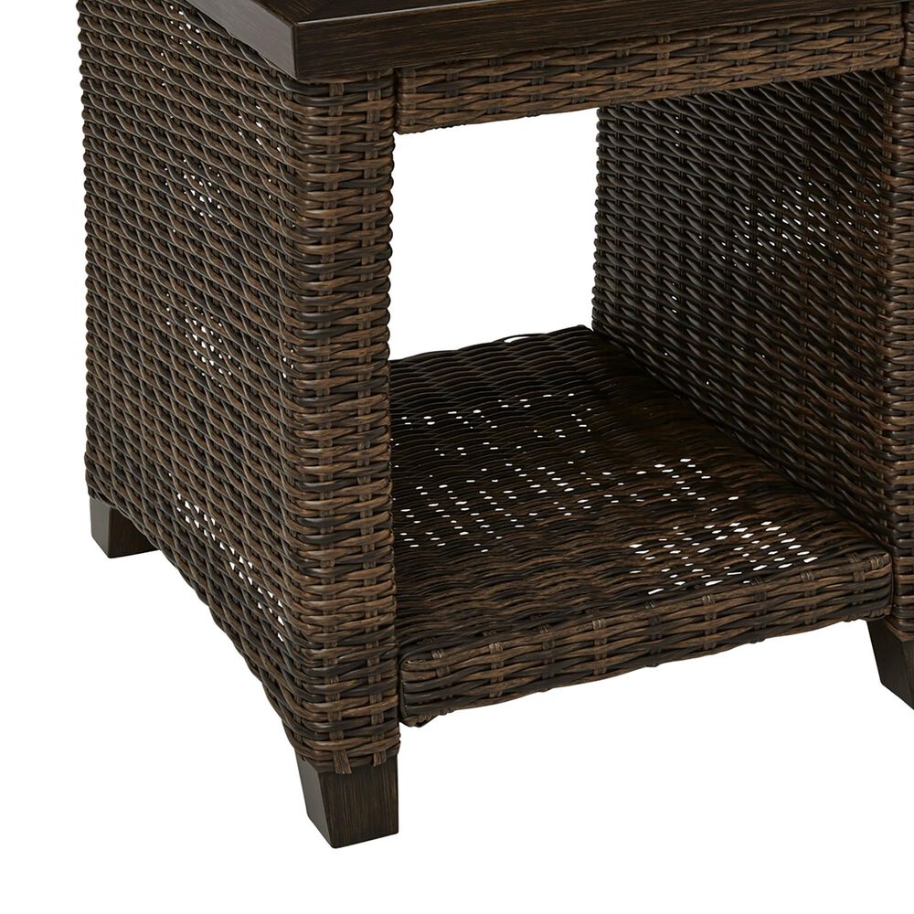 Ashley Monterey Point Square End Table in Dark Brown, , large