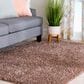 Central Oriental Geneva Shag 5" x 7" Oak and Parchment Area Rug, , large