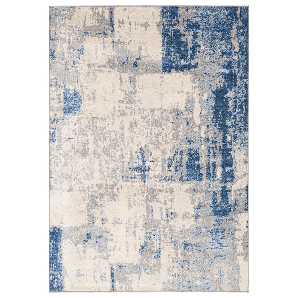 Surya Monaco MOC-2324 7'9" x 10'3" Navy, Medium Gray and Cream Area Rug, , large