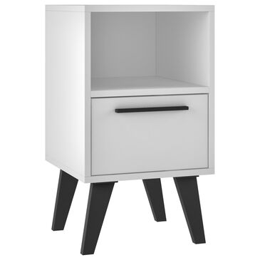 Dayton Amsterdam 1 Drawer Nightstand in White, , large