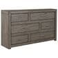 Riva Ridge Modern Loft 6 Drawer Dresser and Mirror in Greystone, , large