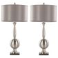 LumiSource Joan Metal Table Lamp in Brushed Nickel (Set of 2), , large