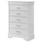 Crown Mark Amalia 5-Drawer Chest in White, , large