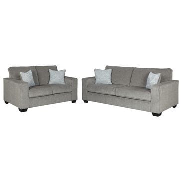 Ashley Altari Stationary Sofa and Loveseat Set in Alloy, , large