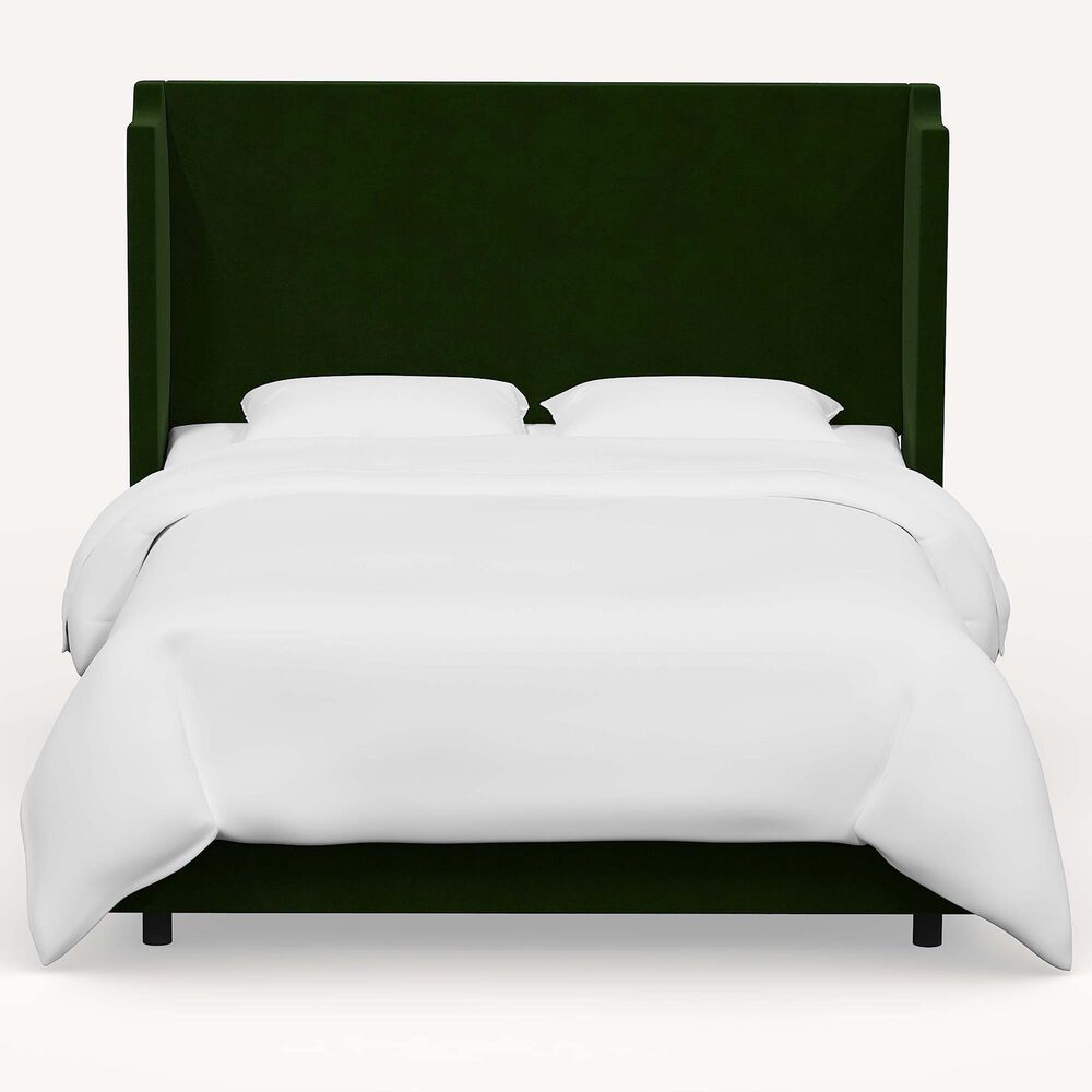 Skyline Furniture Bristol Twin Wingback Bed in Titan Emerald NFM