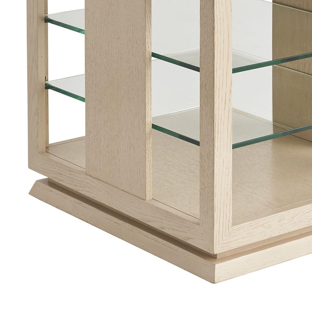 Lexington Furniture Sunset Key Benson Lamp Table in Light Sand Drift and Clear, , large