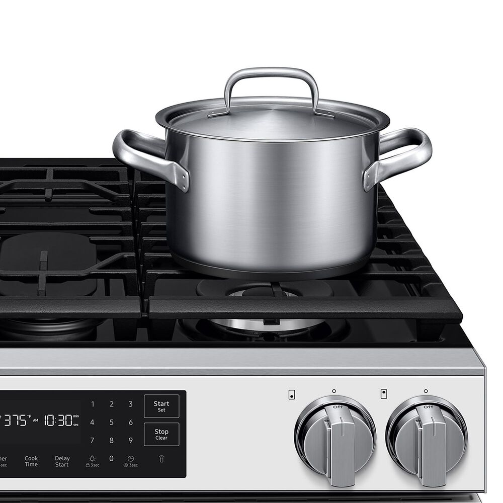 Samsung Bespoke 6.0 Cu. Ft. Smart Slide-In Gas Range with True Convection in White Glass, , large