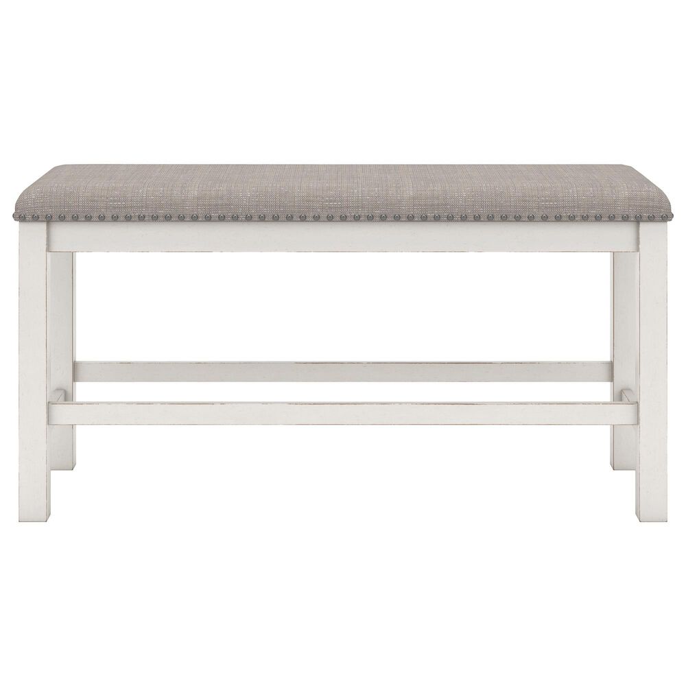 Ashley Robbinsdale 49&quot; Counter Height Bench in Antique White, , large