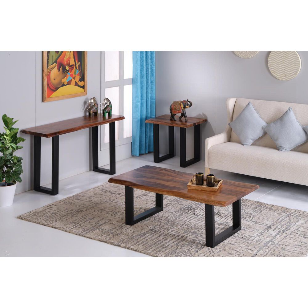 Jaipur Home Carden Console Table in Rich Brown and Black, , large