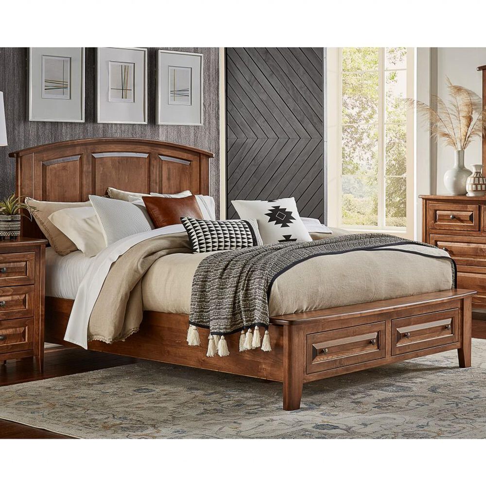 Archbold Furniture Carson King Storage Bed in Maple Bark, , large