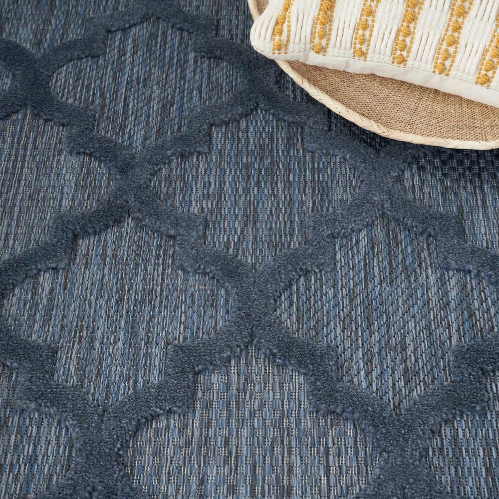 Nourison Easy Care 4&#39; x 6&#39; Navy Blue Indoor/Outdoor Area Rug, , large