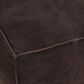 Maple and Jade 28" Low Profile Square Stuffed Pouf in Dark Brown, , large