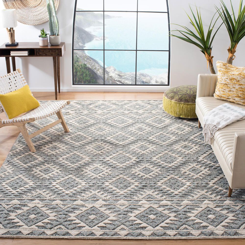 Safavieh Natura 8&#39; x 10&#39; Cream, Gray and Aqua Area Rug, , large