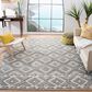 Safavieh Natura 8" x 10" Cream, Gray and Aqua Area Rug, , large