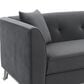 Blue River Everest Sofa in Gray/Brushed Stainless Steel, , large