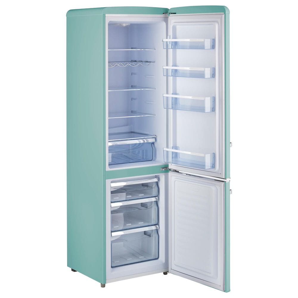 Unique Appliances Classic Retro 9 Cu. Ft. Bottom Freezer Regfrigerator In Ocean Mist Turquoise, , large