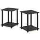 HOMLUX 2-Tier End Table in Americano and Black (Set of 2), , large