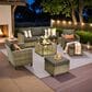 HOMLUX 6-Piece Outdoor Sofa Set in Black, , large