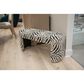 Steve Silver Furniture Savanna Jessica Simpson Savanna Zebra Upholstered Bench in Cream and Black, , large