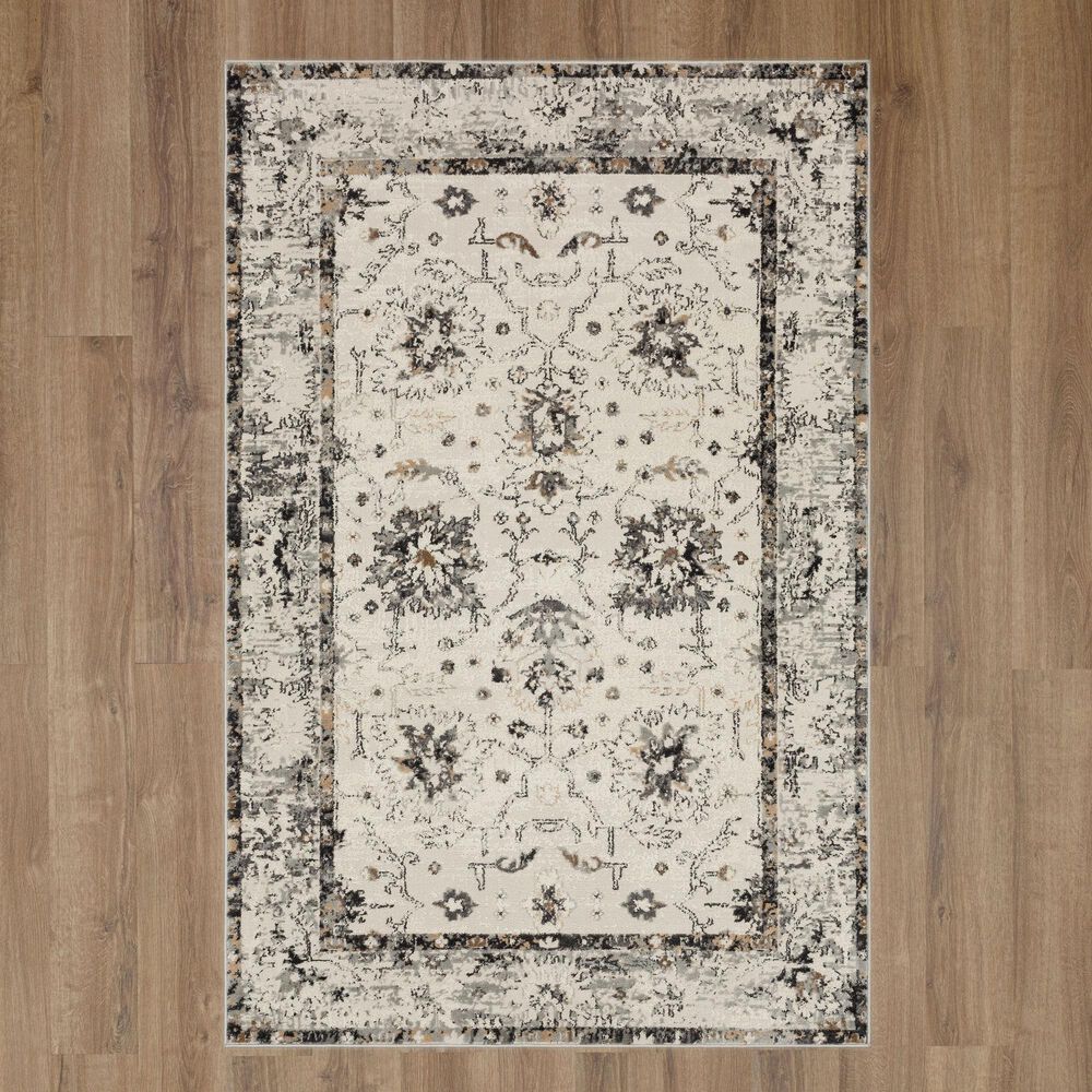 Karastan Cleo R1076 5&#39; 3&quot; X 8&#39; Light Grey Area Rug, , large